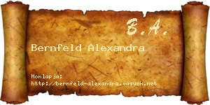Bernfeld Alexandra névjegykártya
